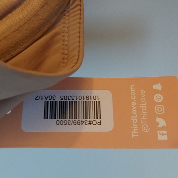 NWT Thirdlove 24/7 Classic Uplift Plunge Bra Mesh Cover Beige Size 36A 1/2 - Picture 7 of 8